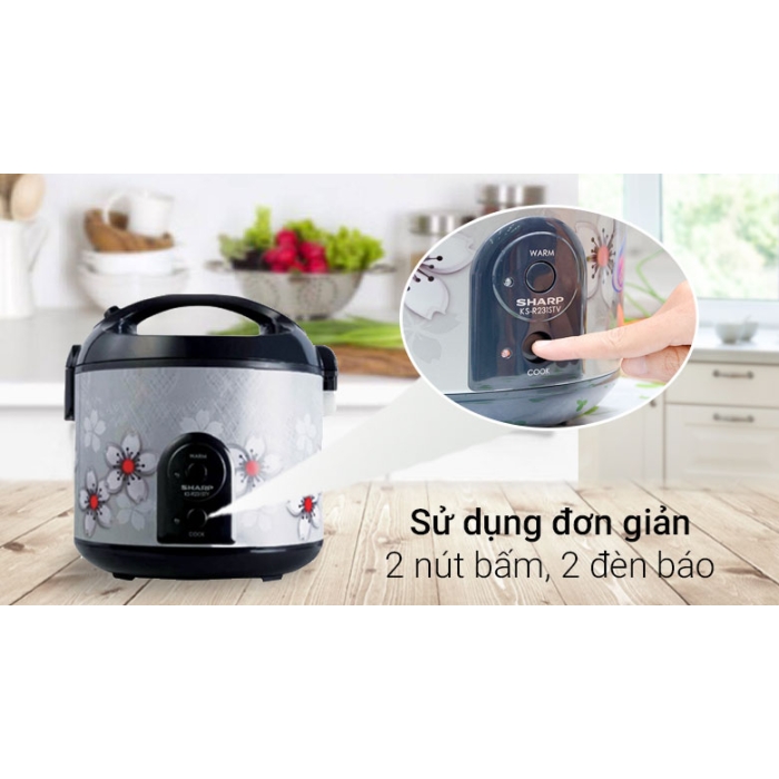 Nồi cơm điện Sharp 2.2 lít KS-R231STV