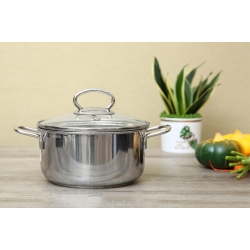 Nồi inox 3 đáy nắp kính 18 cm Fivestar FSN 18IN1