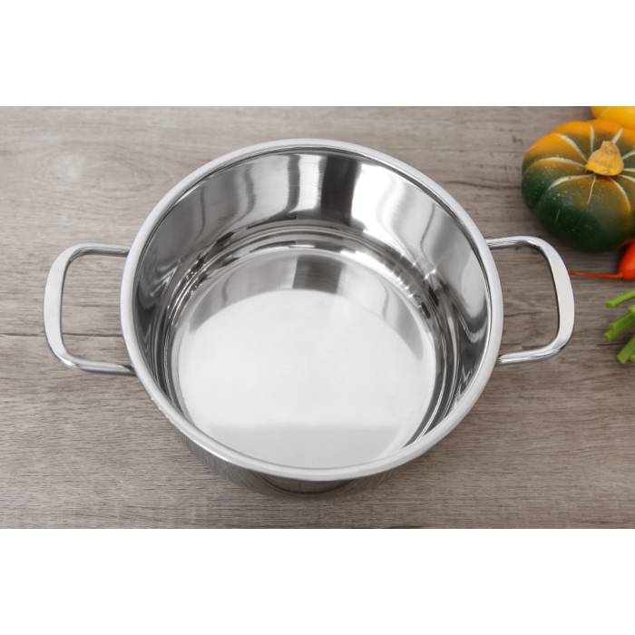 Nồi inox 3 đáy nắp kính 18 cm Fivestar FSN 18IN1