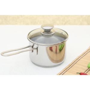 Quánh inox 3 đáy nắp kính 14 cm Fivestar Q14-3DG