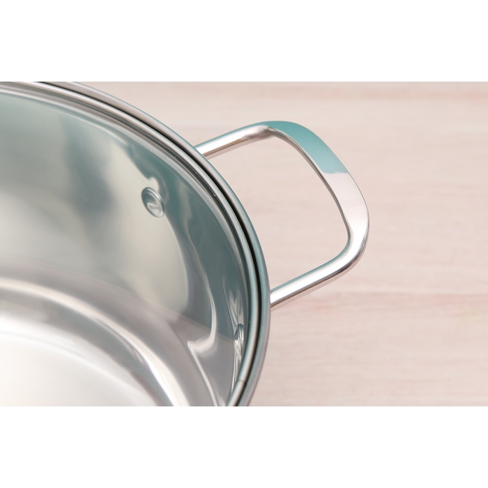 Nồi inox 5 đáy nắp kính 24 cm Sunhouse SHG788-24