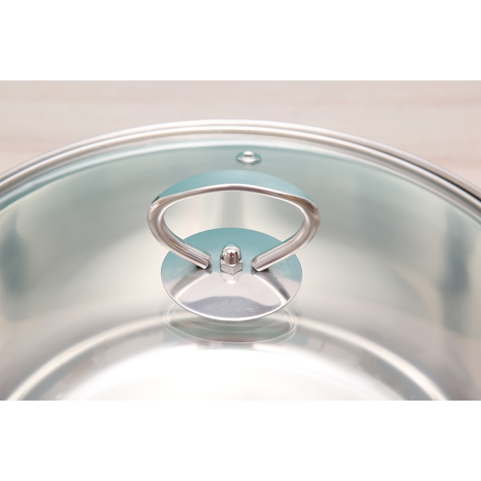 Nồi inox 5 đáy nắp kính 24 cm Sunhouse SHG788-24