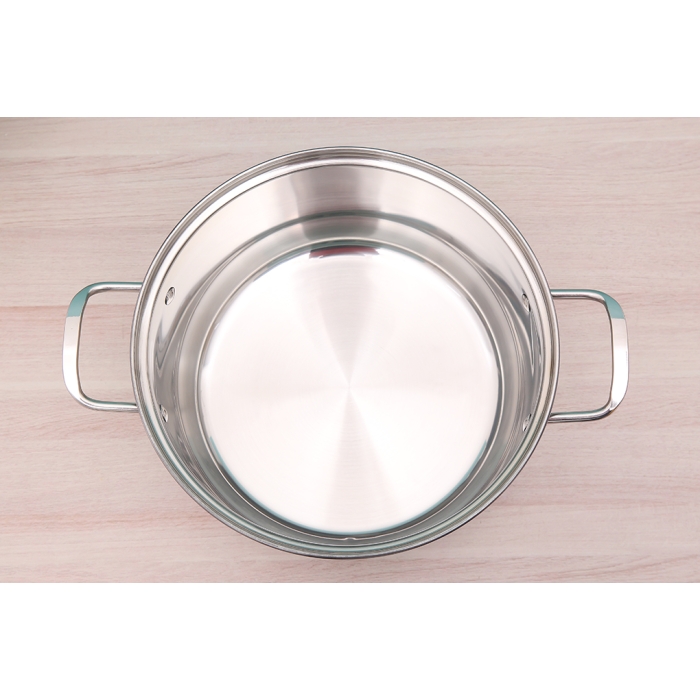 Nồi inox 5 đáy nắp kính 24 cm Sunhouse SHG788-24