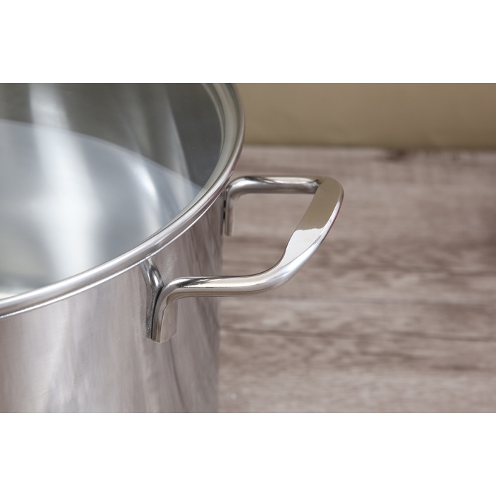 Nồi luộc gà inox 3 đáy nắp kính 28 cm Sunhouse SH28LG