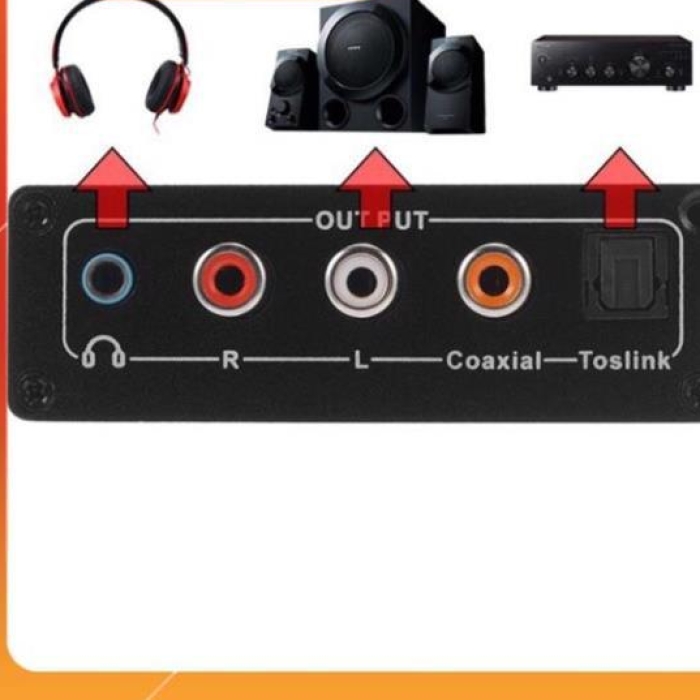 Bộ chuyển quang âm thanh optical ra AV có Volume chỉnh tiếng cho tivi âm lượng kém Bộ chuyển quang âm thanh optical ra AV có Volume chỉnh tiếng cho tivi âm lượng kém