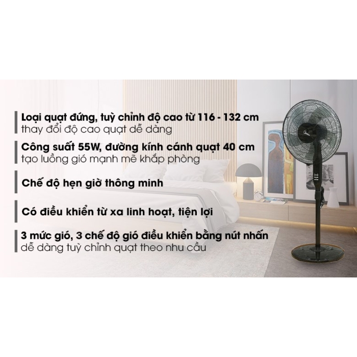 Quạt đứng Midea FS40-15QR
