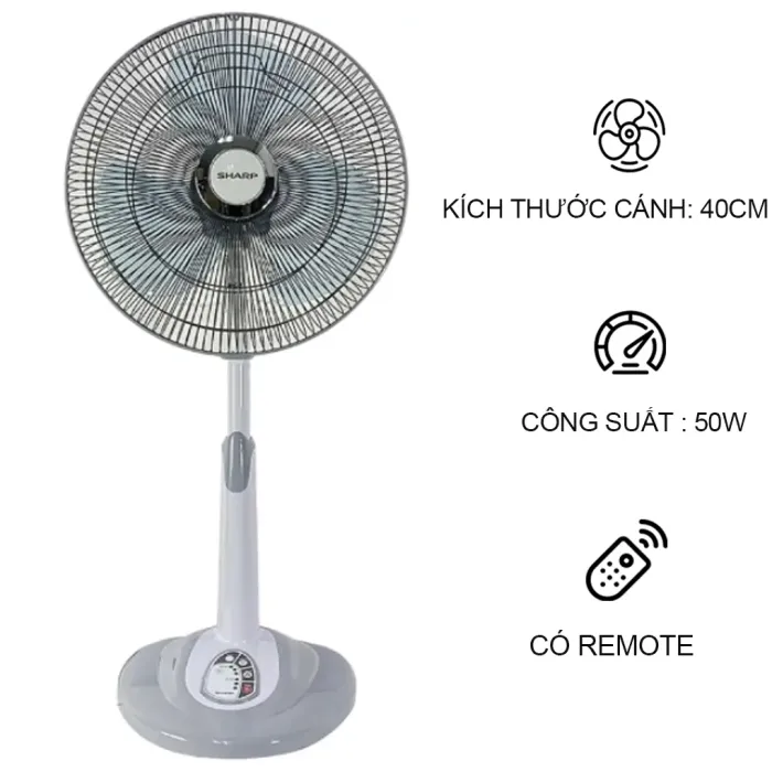 Quạt lửng có điều khiển Sharp PJ-L40RV-LG