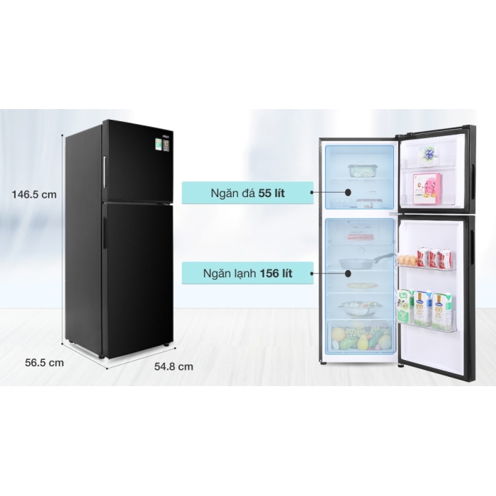 Tủ lạnh Aqua Inverter 211 lít AQR-T238FA(FB)