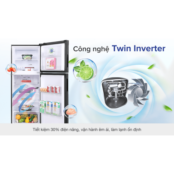 Tủ lạnh Aqua Inverter 211 lít AQR-T238FA(FB)