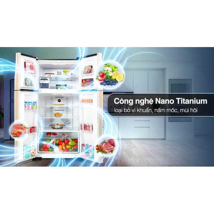 Tủ lạnh Hitachi Inverter 509 lít R-FW650PGV8 GBK