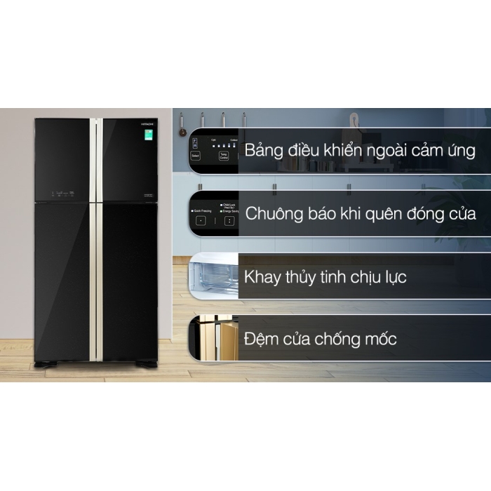 Tủ lạnh Hitachi Inverter 509 lít R-FW650PGV8 GBK