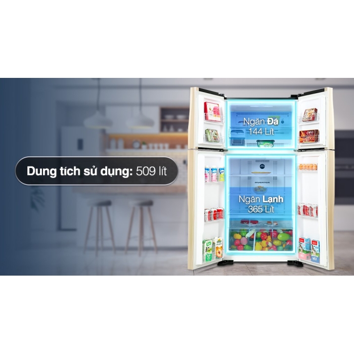 Tủ lạnh Hitachi Inverter 509 lít R-FW650PGV8 GBK