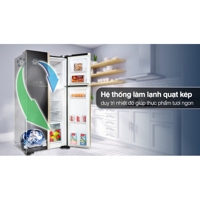 Tủ lạnh Hitachi Inverter 509 lít R-FW650PGV8 GBK