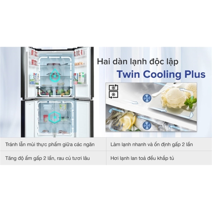 Tủ lạnh Samsung Inverter 488 lít RF48A4000B4/SV