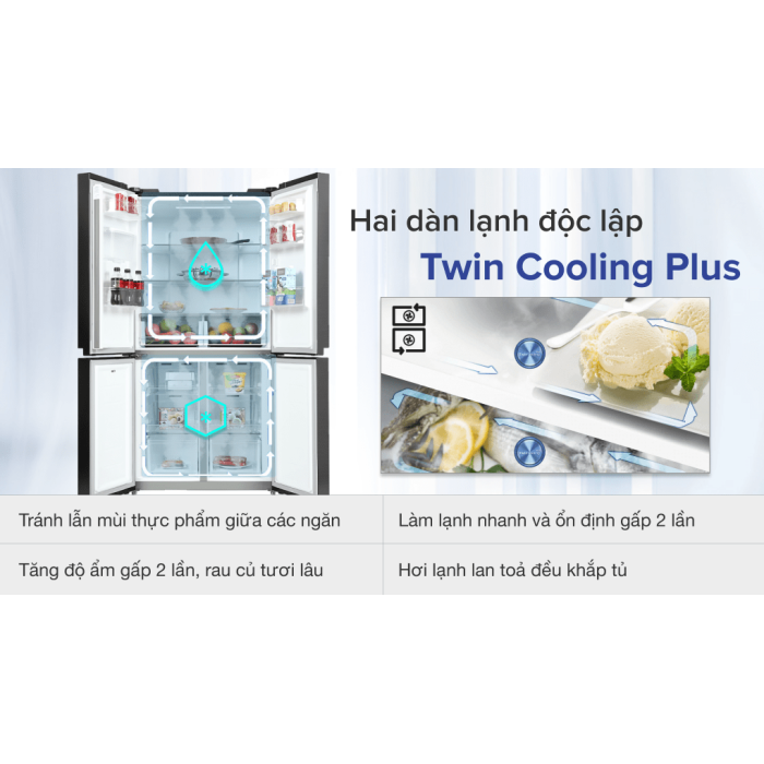 Tủ lạnh Samsung Inverter 488 lít RF48A4010B4/SV