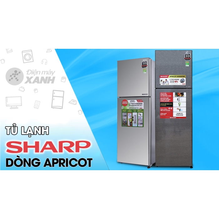 Tủ lạnh Sharp Inverter 253 lít SJ-X281E-DS