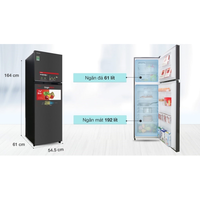 Tủ lạnh Toshiba Inverter 253 lít GR-B31VU SK