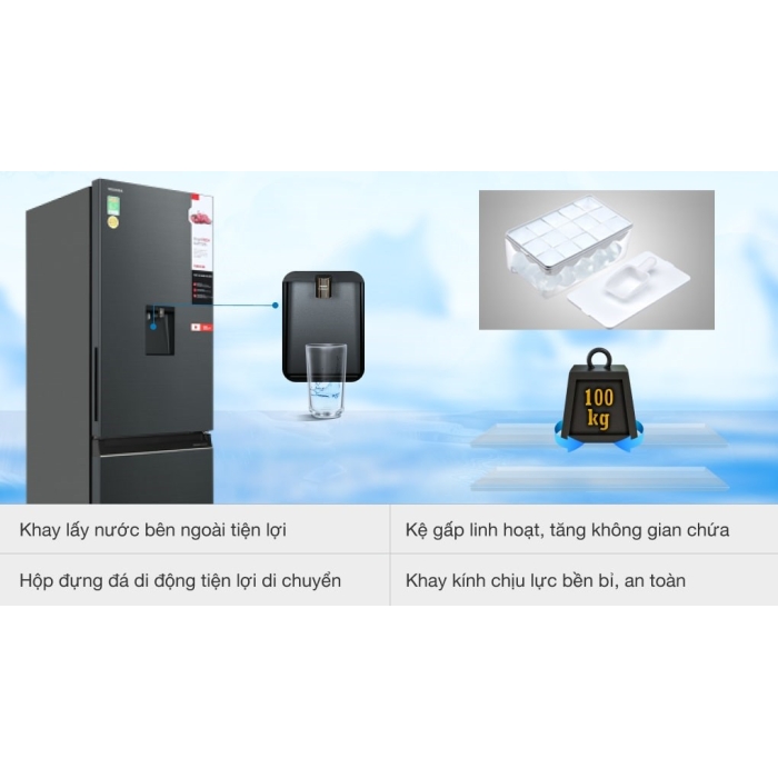 Tủ lạnh Toshiba Inverter 322 lít GR-RB405WE-PMV(06)-MG Tủ lạnh Toshiba Inverter 322 lít GR-RB405WE-PMV(06)-MG