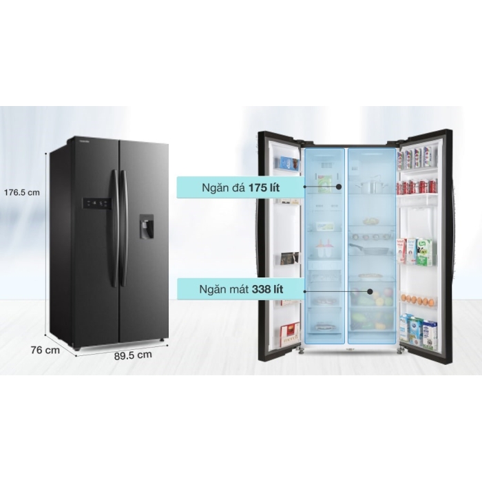 Tủ lạnh Toshiba Inverter 513 lít GR-RS682WE-PMV(06)-MG