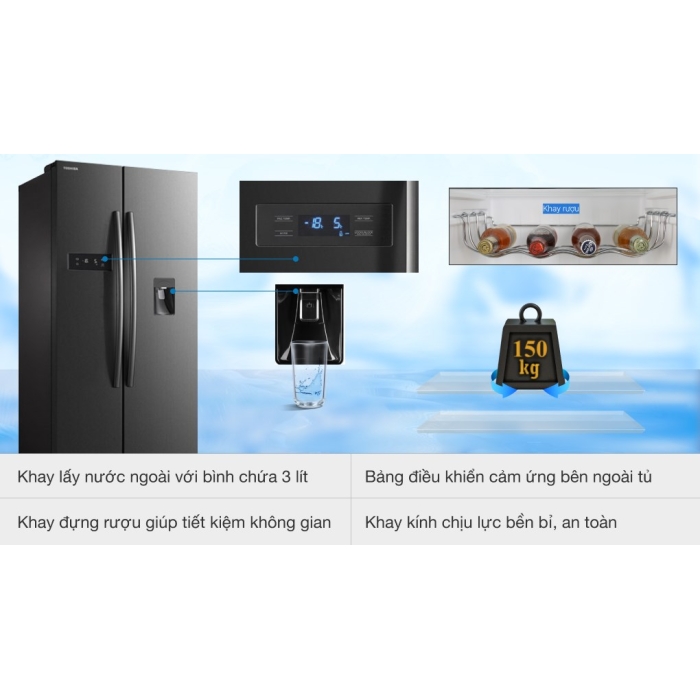 Tủ lạnh Toshiba Inverter 513 lít GR-RS682WE-PMV(06)-MG