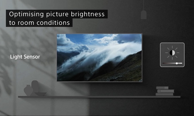 Google Tivi Sony X80J - Cảm biến ánh sáng