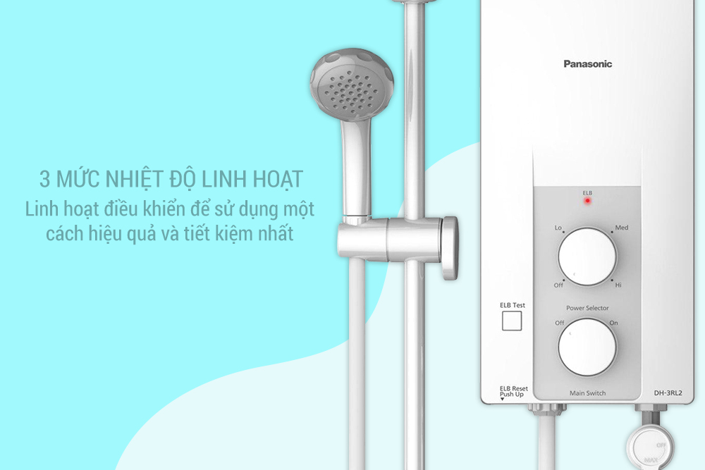 Máy Nước Nóng Trực Tiếp Không Bơm Panasonic DH-3RL2VH (3500W)