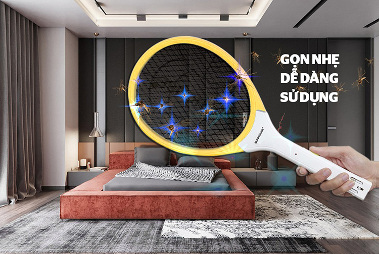 Vợt Muỗi Sunhouse SHE-E200 - Vàng